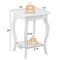 Set of 2 Modern Nightstand Side End Tables with Open Storage Shelf for Bedroom Decor